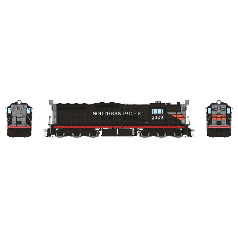 HO EMD SD7 Locomotive with DCC & Sound: Southern Pacific - Black Widow: #5329