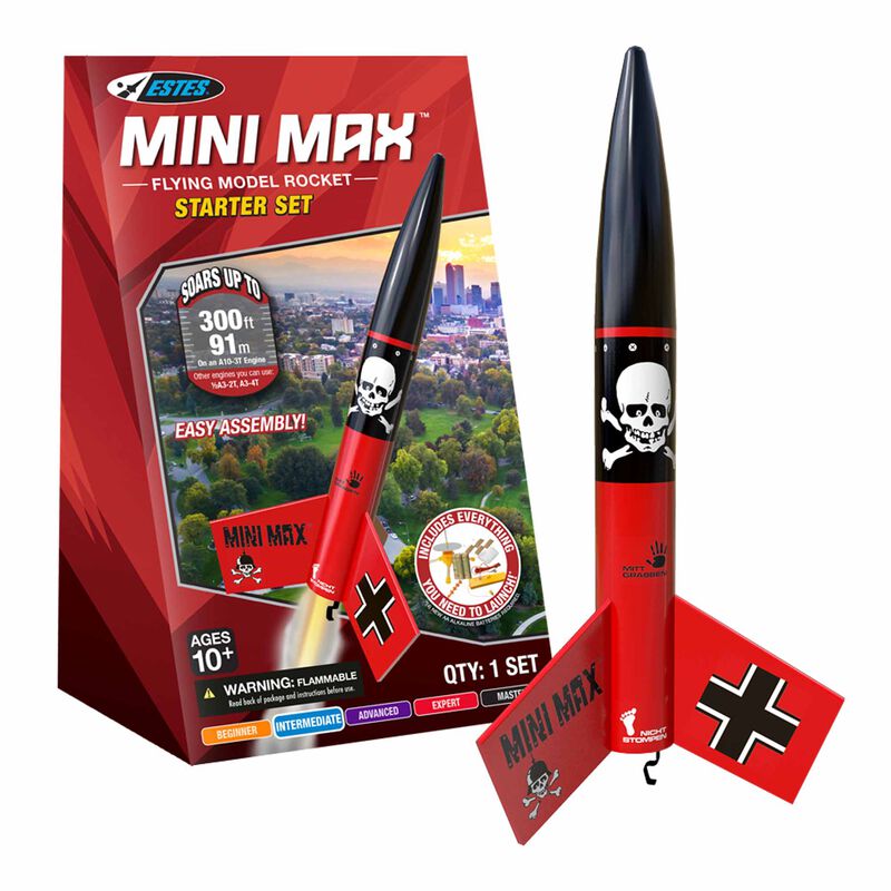 Mini Der Red Max&trade; Model Rocket Starter Set