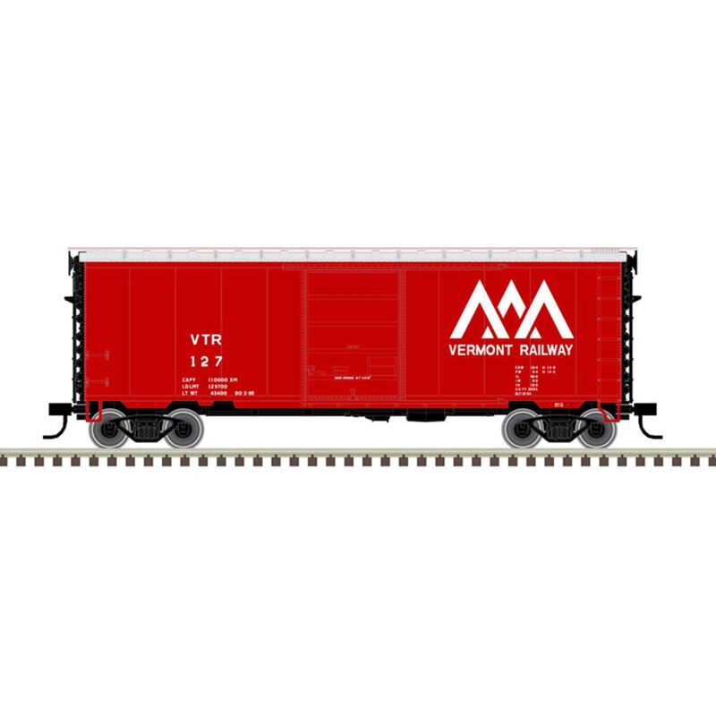 N 40' PS-1 Box Car Vermont Railway 133, Red/White