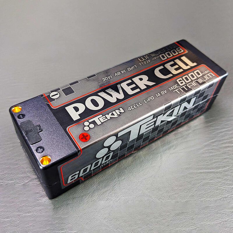14.8V 6000mAh 4S 140C Brick LCG LiPo Battery: 5mm bullets