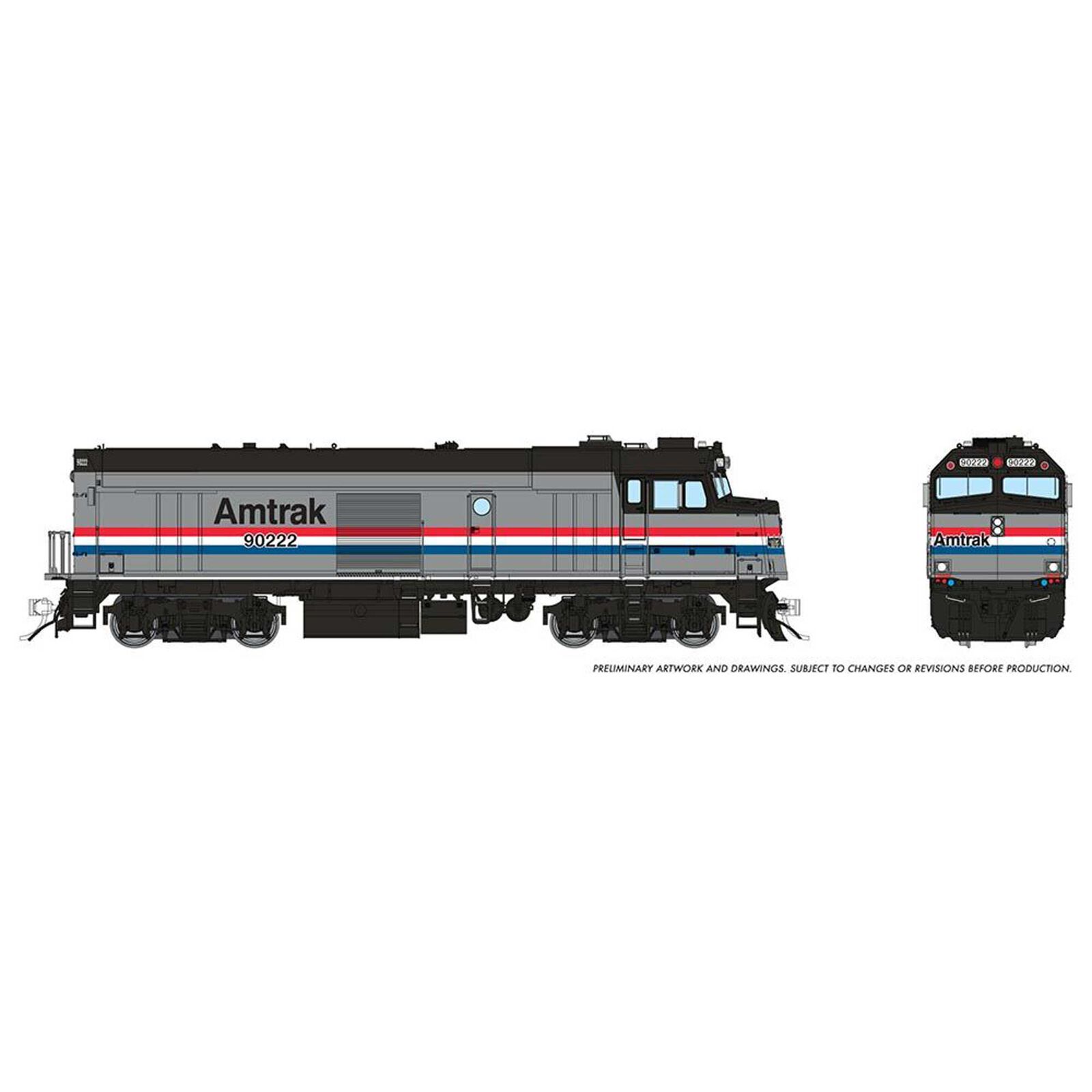 HO Amtrak NPCU Cabbage with DCC Amtrak Phase 3 #90222