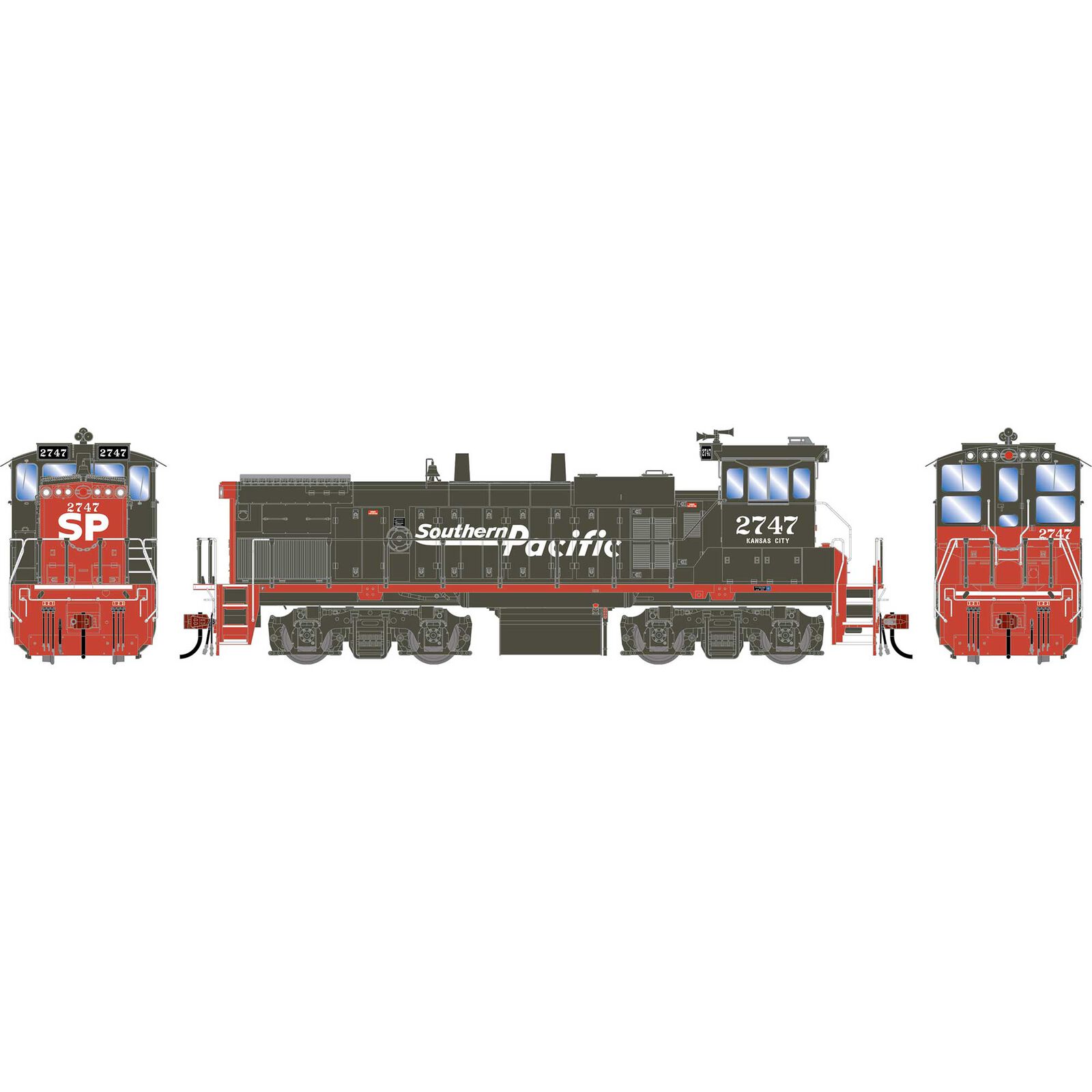 HO GEN MP15AC Locomotive, SP 'Speed Letter' #2747