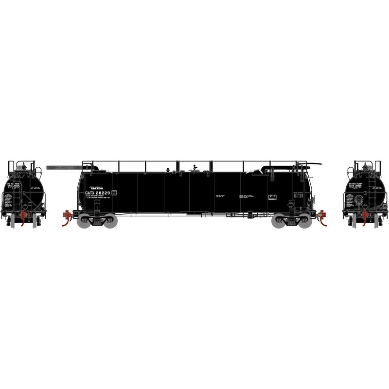 HO TankTrain Intermediate, GATX/Black Small #28229