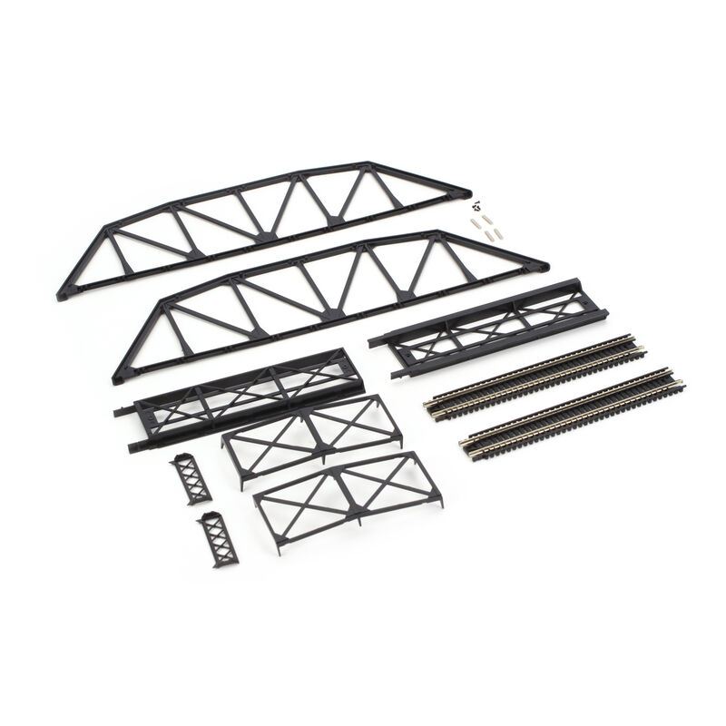 N KIT Code 80 Through Truss Bridge, Black
