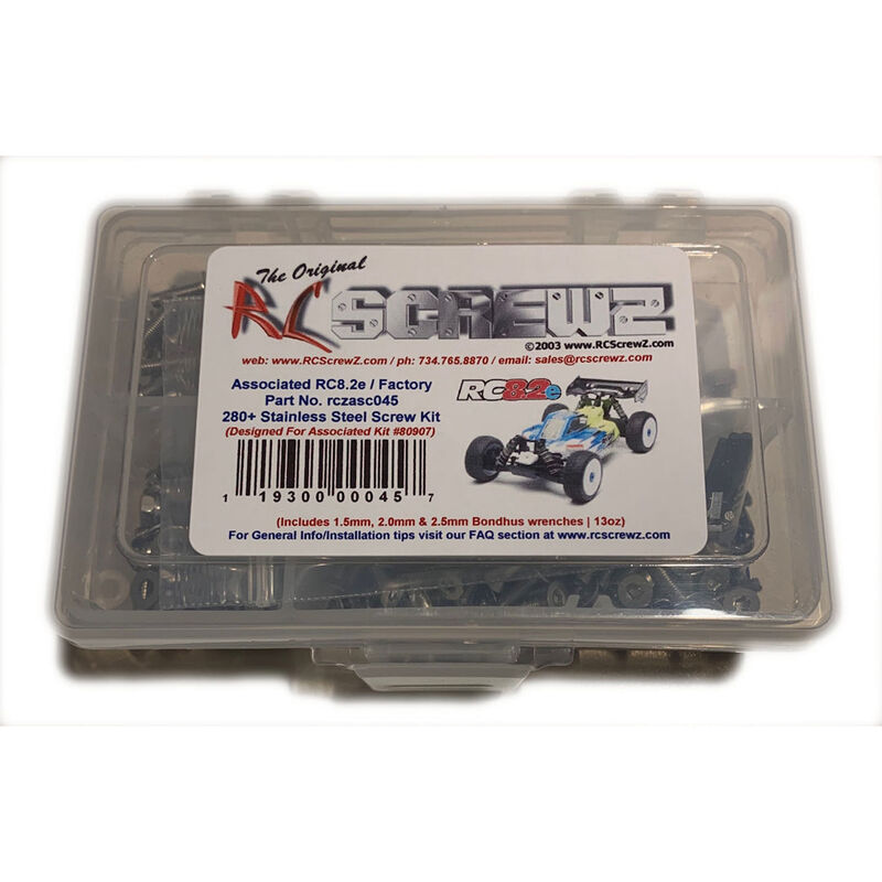 Stainless Steel Screw Set: Team Associated RC8.2e