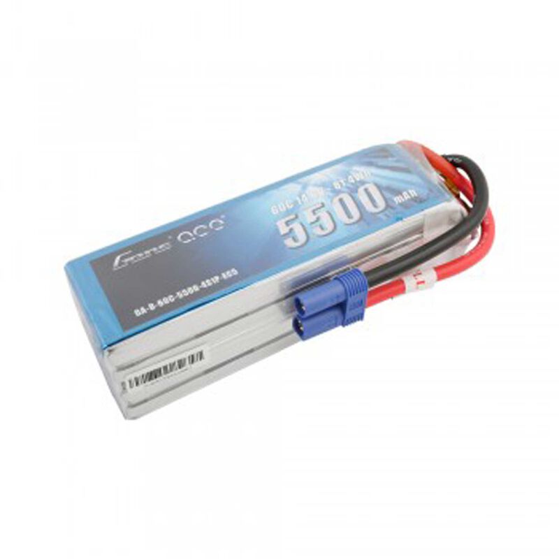 14.8V 5500 Capacity 4S Voltage 60C LiPo, EC5