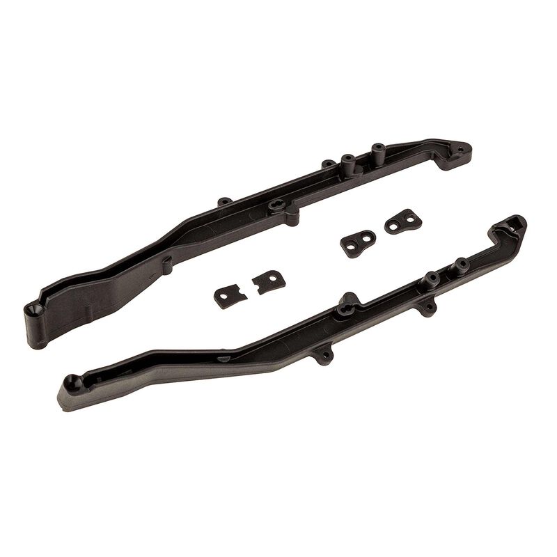 Factory Team Side Rails and Tower Wedges, Carbon, 1/10 Team Associated RC10B6.4