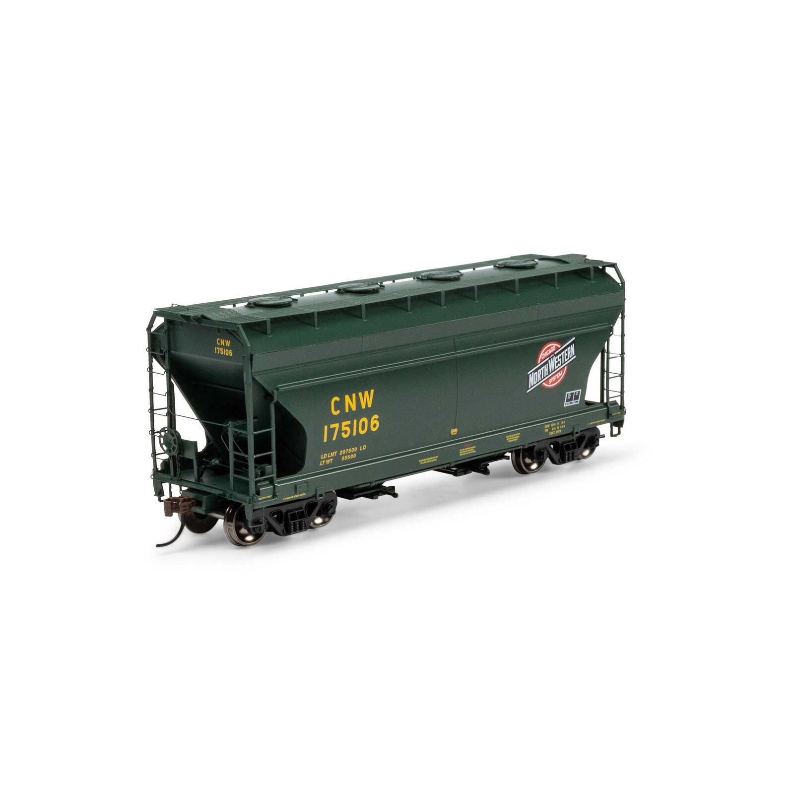 HO ACF 2970 Covered Hopper, CNW #175106