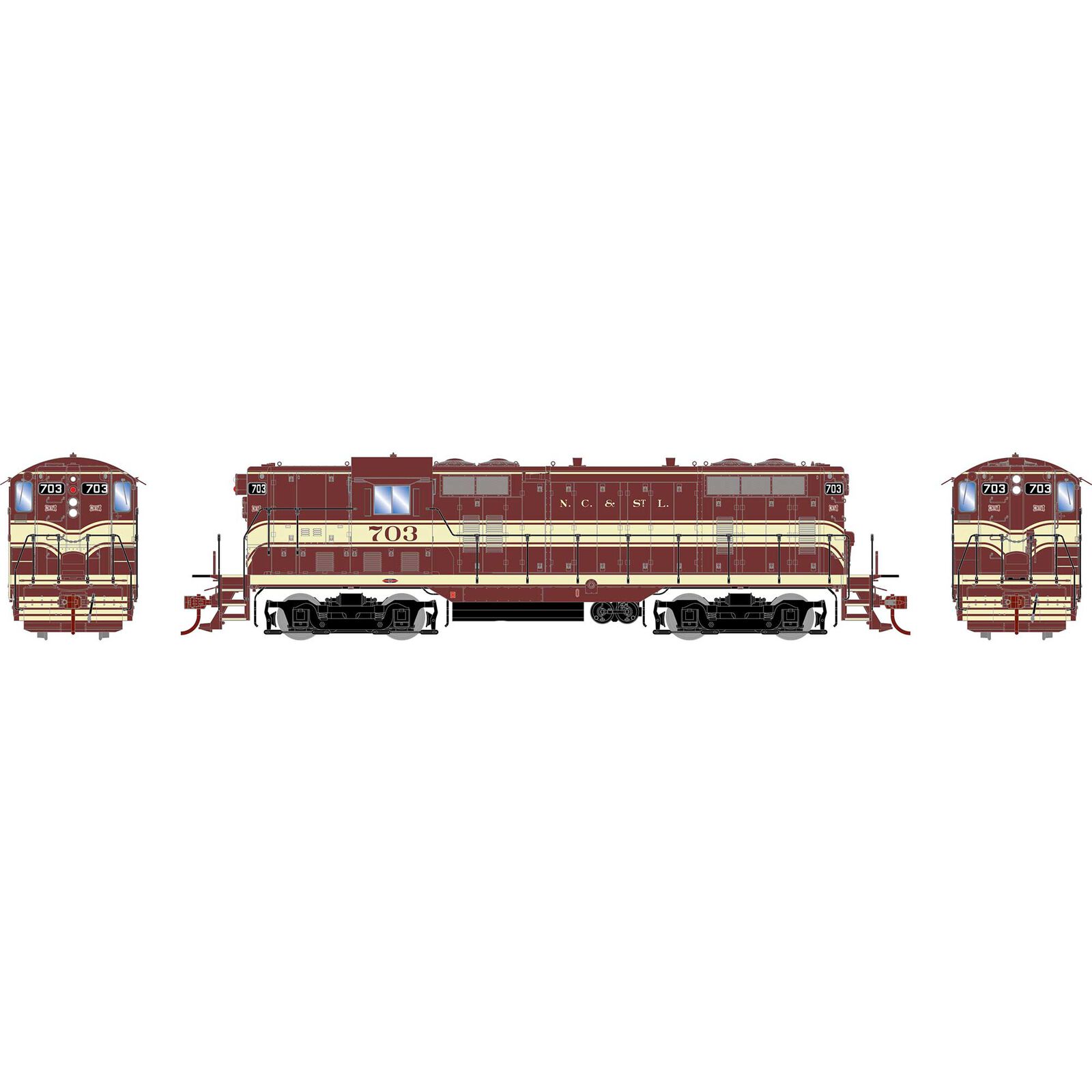 HO GEN GP7L Locomotive w/DCC & Sound, NCSL #703