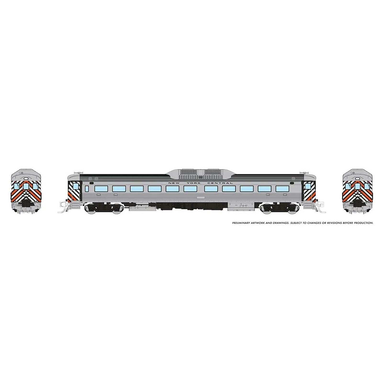 N Budd RDC-1 (Ph 1) (DC/Silent): New York Central - Stripes