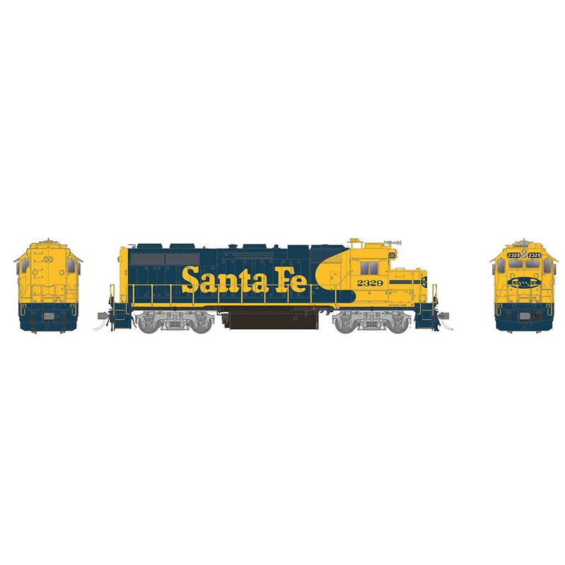 HO EMD GP38 DC Locomotive SF Yellow #2346