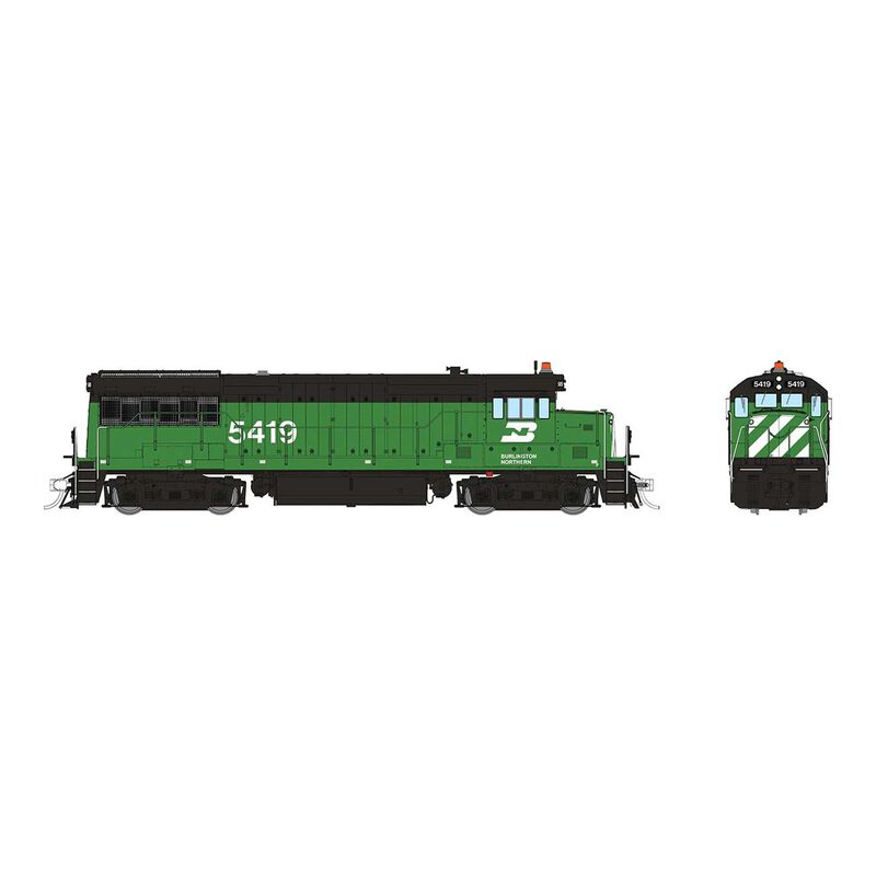 HO GE U25B Low Hood (DC/DCC/Sound): Burlington Northern: #5419