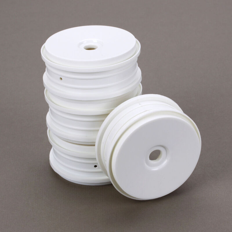 SpeedTreads Dish Wheels White (4): 1/8 Buggy