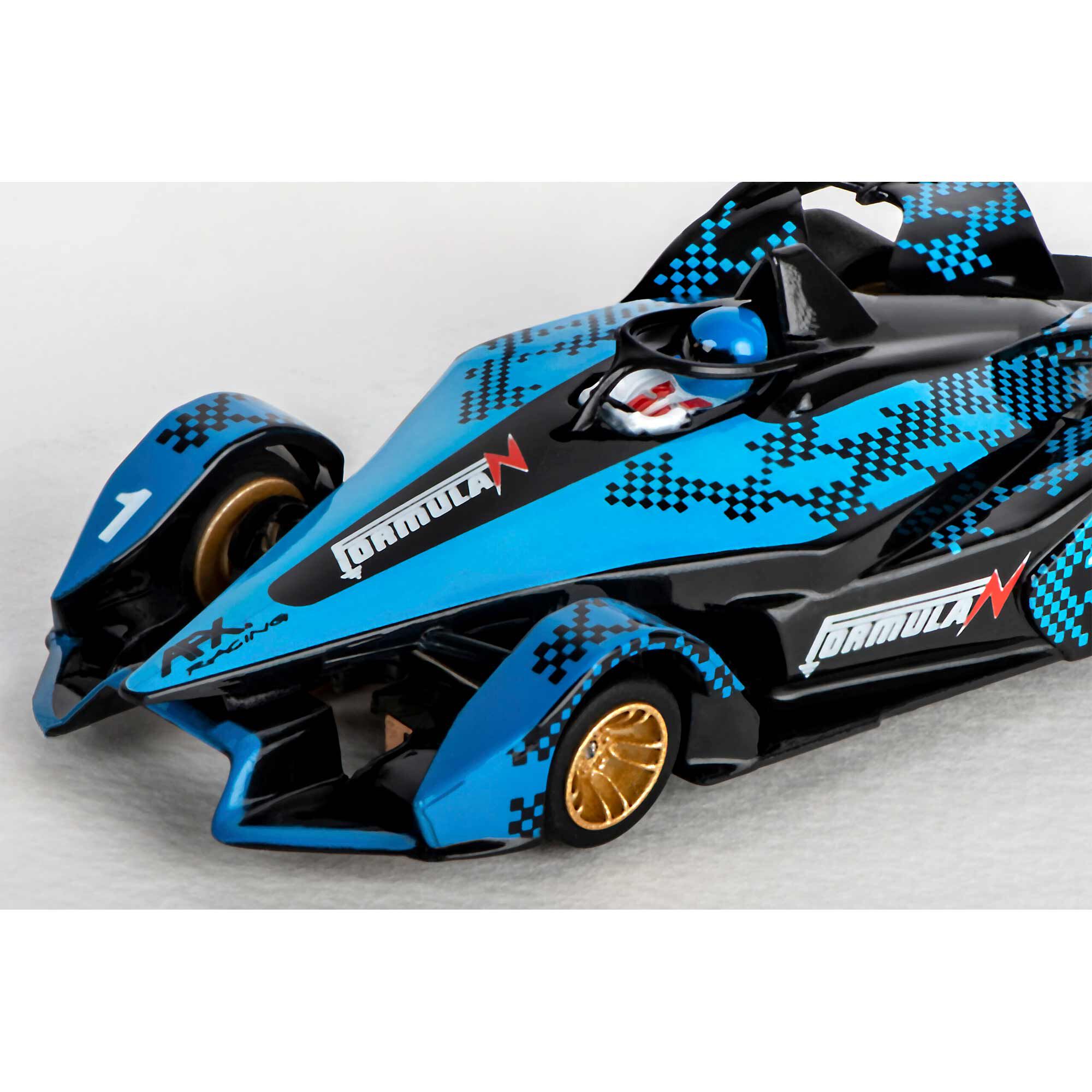 AFX/Racemasters HO Formula N Mega G+ Slot Car, Blue & Black