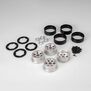 1/10 Jammer 2.2" Beadlock Rock Crawler Wheels, Silver (4)
