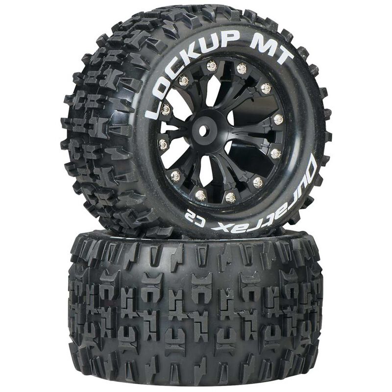 Lockup MT 2.8" 2WD Mounted Rear C2 Tires, Black (2)