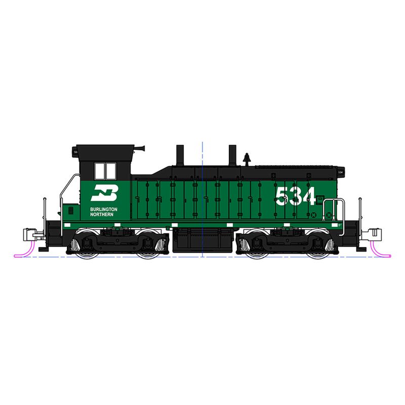 (N)EMD NW2 Burlington Northern #534 w/ Preinstalled DCC
