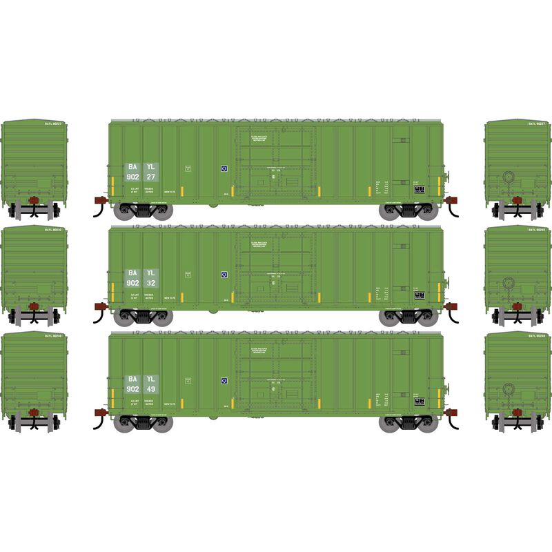 HO ATH 50' FMC 5327 12' Plug Door Box Car, BAYL #90213