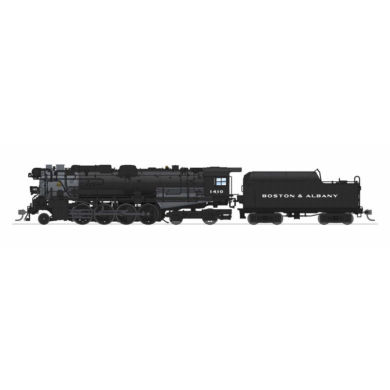 HO Boston & Albany A1a Locomotive & 4-Axle Tender, Early 1940's Appearance #1410 (DCC-Ready)