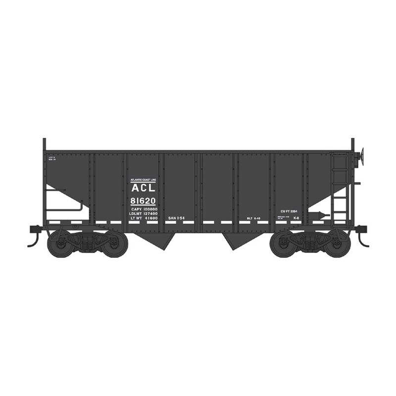 HO 55 Ton Fishbelly Hopper Atlantic Coast Line Peak End Rd #81620