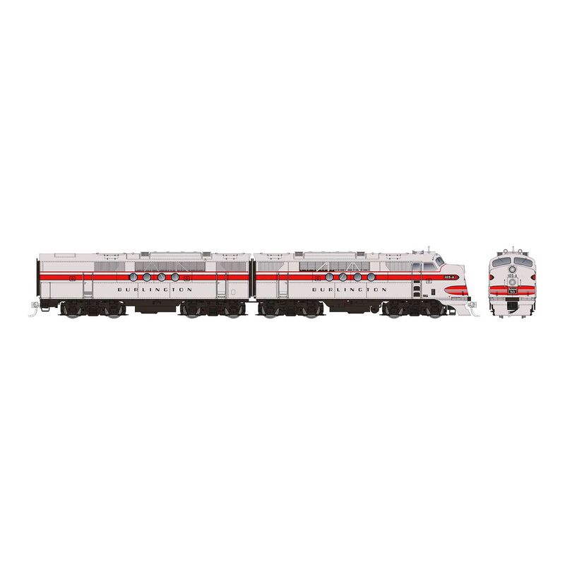 HO EMD FT A+B (DC/DCC/Sound): Burlington (CB&Q): #110-A + 110-B