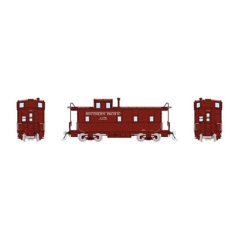 HO SP C-40-3 Steel Caboose, SP Serif with Underline: #1179