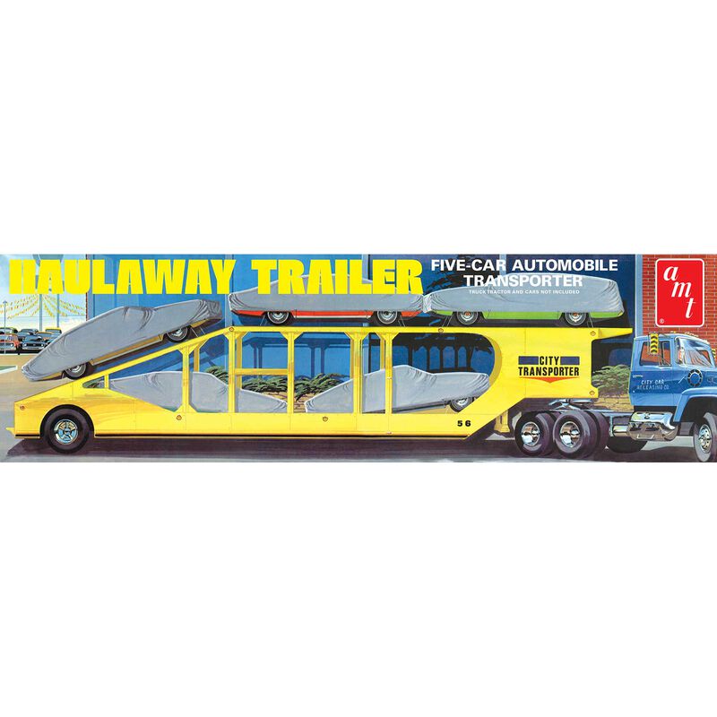 1/25 5-Car Haulaway Semi Trailer Model Kit