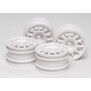 1/10 11-Spoke Front/Rear Racing Wheels 12mm Hex, White (4): M-Chassis