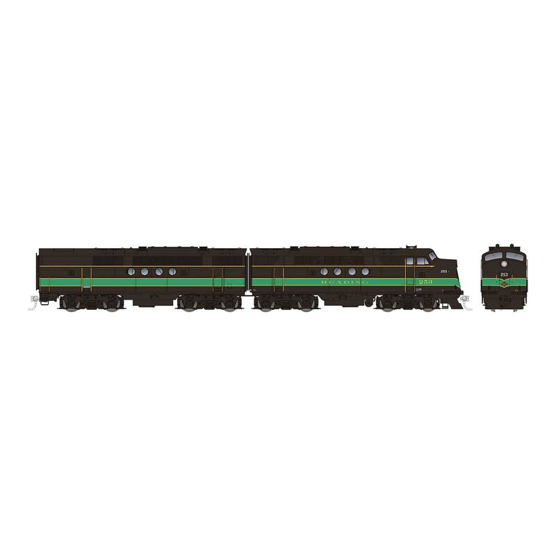 HO EMD FT A+B (DC/DCC/Sound): Reading - Black & Green: #253A + 253B