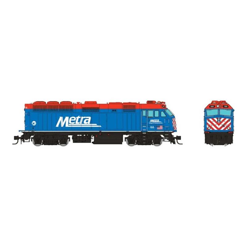 N F40PHM-2 (DC/DCC/Sound): Metra - Blue Scheme: #186 (Village of Streamwood)