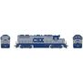 HO EMD GP38 DC Locomotive CSX Grey, Blue #2013