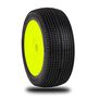 1/8 Double Down Soft Long Wear Pre-Mounted Tires, Yellow EVO Wheels (2): Buggy