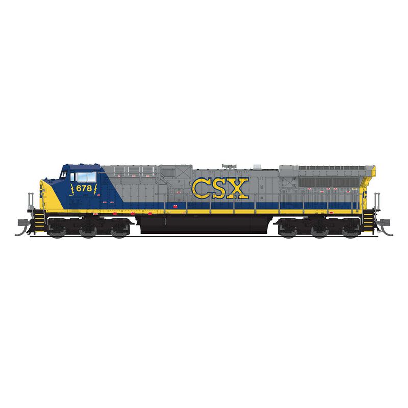 N GE AC6000 Locomotive with DCC & Sound, CSX #678, YN2 Paint