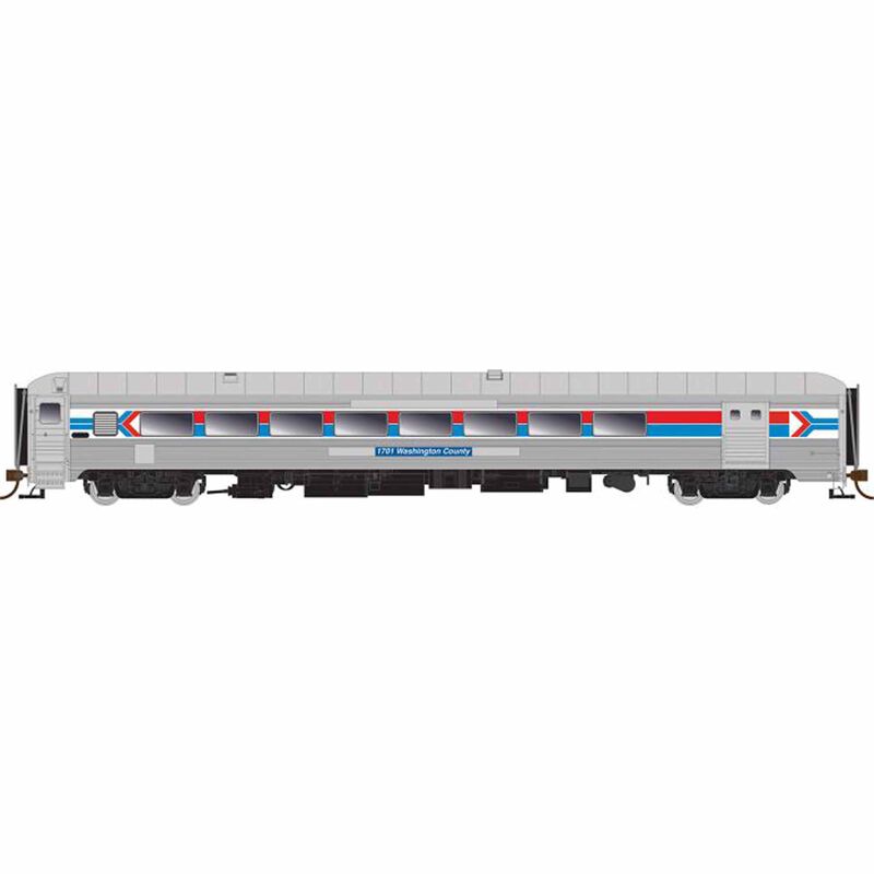 HO NH PS County Car with Baggage, Amtrak  #1700