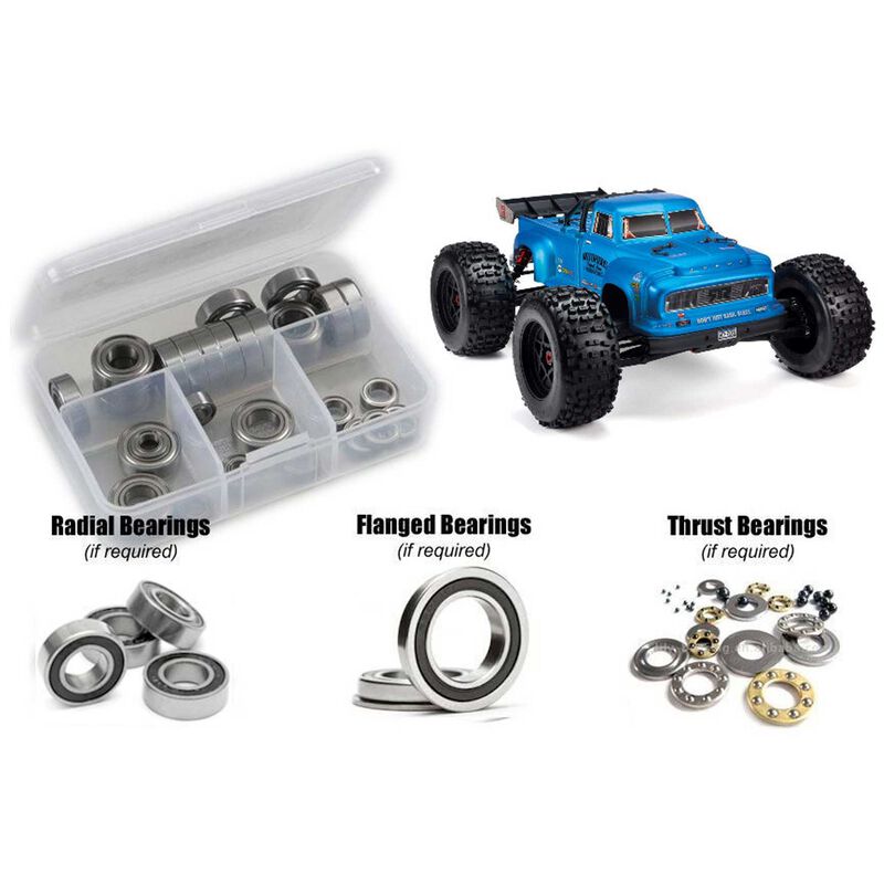 Rubber Shielded Bearing Kit, 1/8 ARRMA Nortious