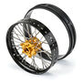 1/4 Pro-Spec Aluminum F/R Wheel Black/Gold Dunlop MX33/MX33 Bundle