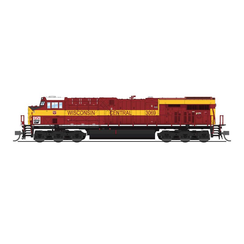 N GE ES44AC Locomotive, CN 3069, Wisconsin Central Heritage Paint