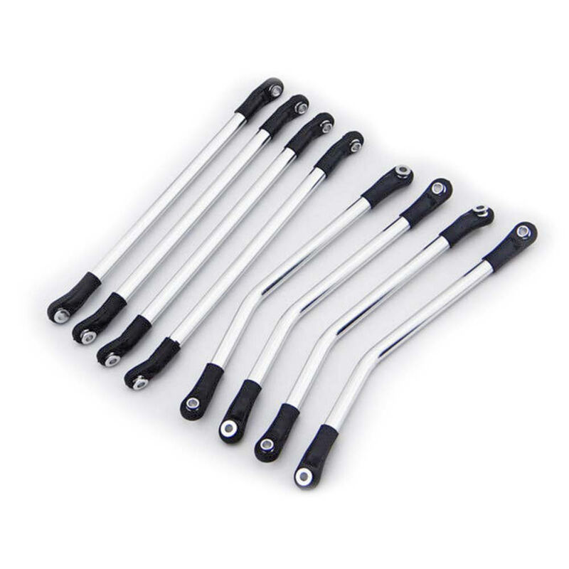 Aluminum Silver 4-Link Set: Axial Wraith, AX10 Ridgecrest