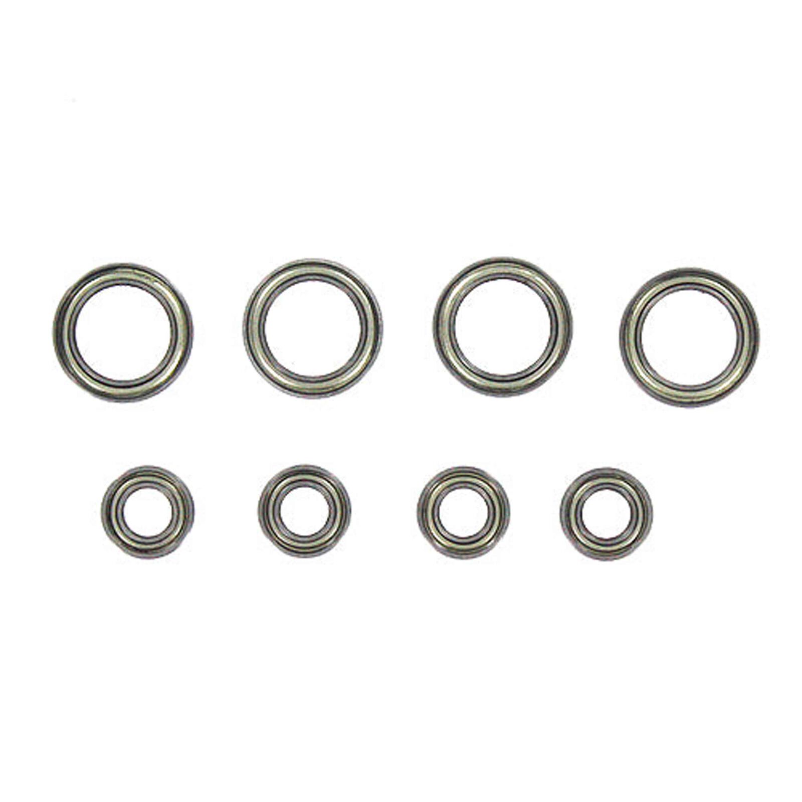 Wheel bearing Set, 5x10x4mm (4), 10x15x4mm (4)