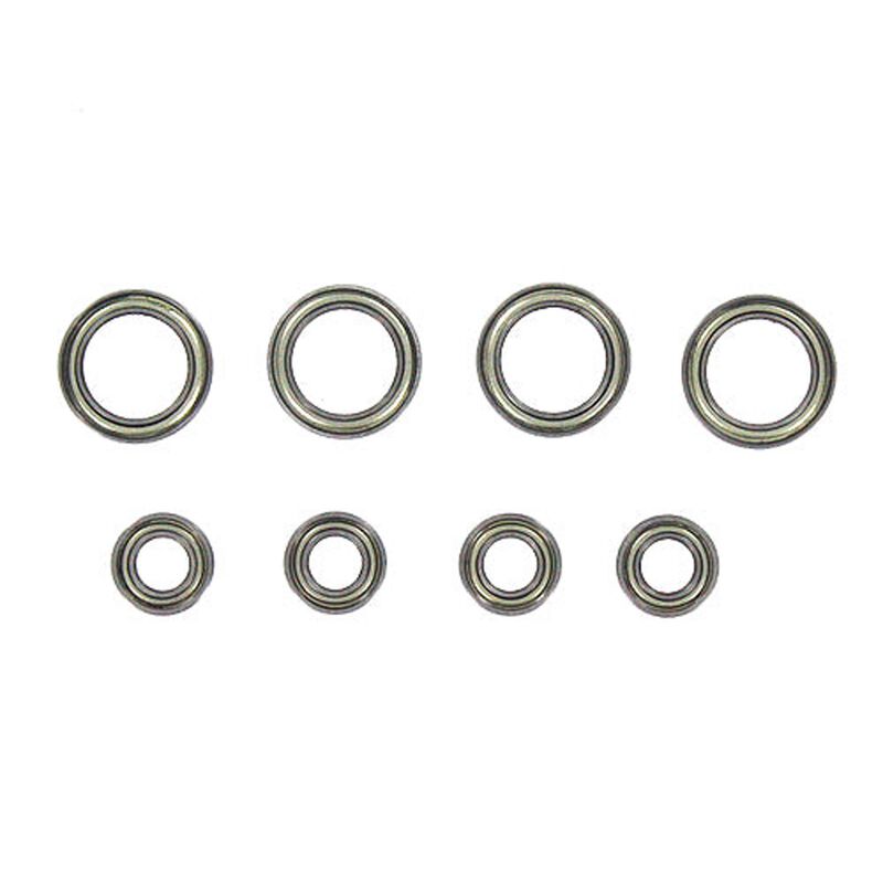 Wheel bearing Set, 5x10x4mm (4), 10x15x4mm (4)