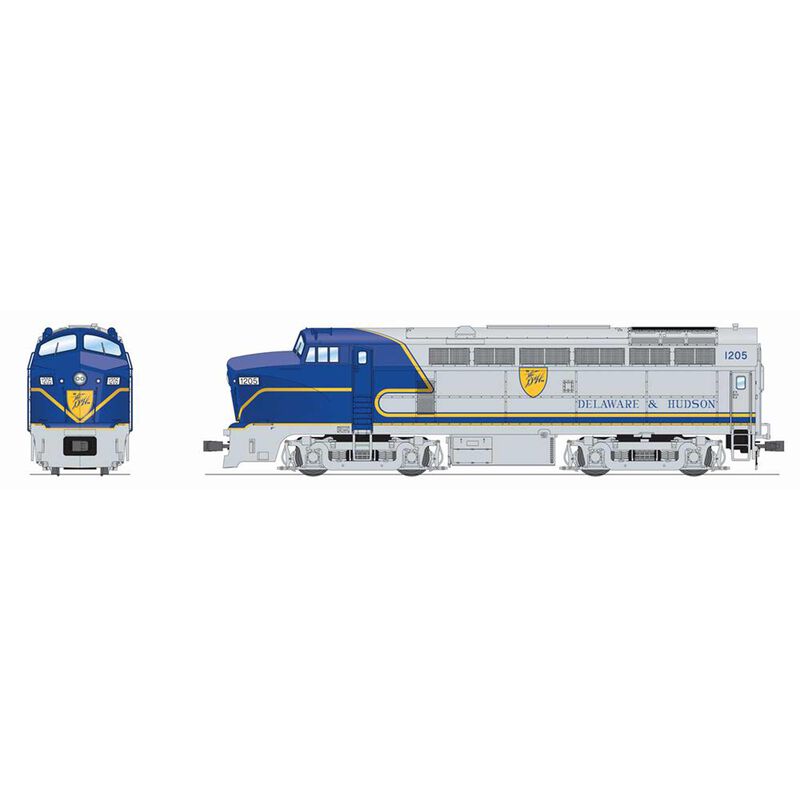 HO RF-16 Sharknose Locomotive A D&H 1216 Blue Warbonnet with Paragon4