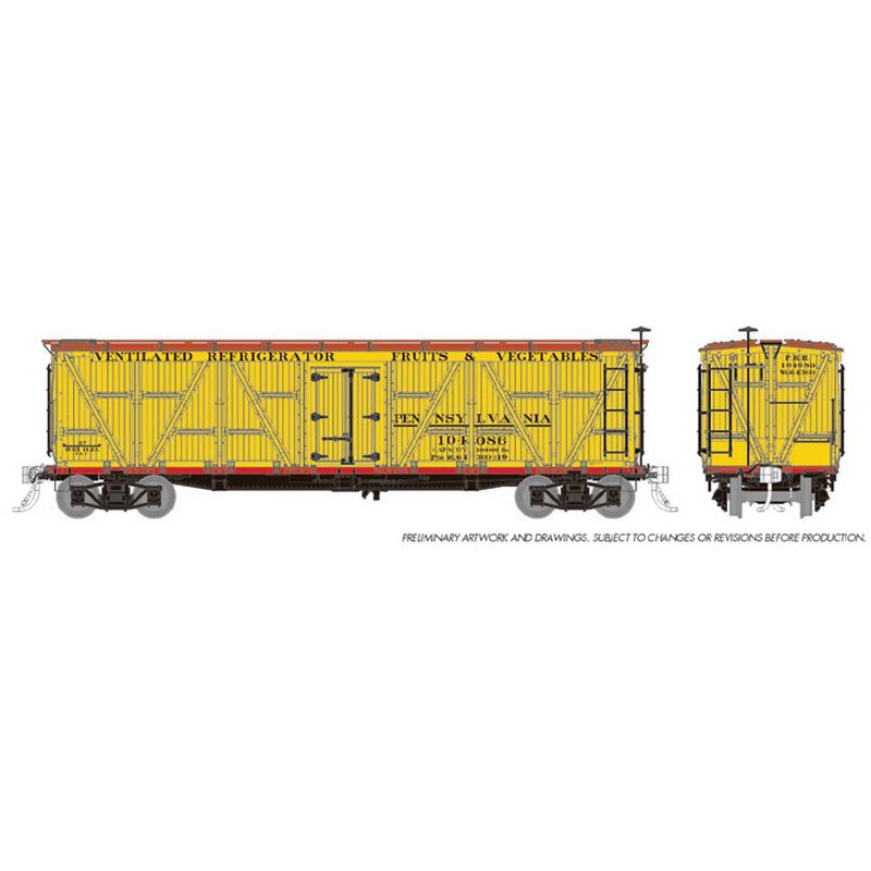 HO FGE R7 Reefer PRR Pre-1920 Scheme