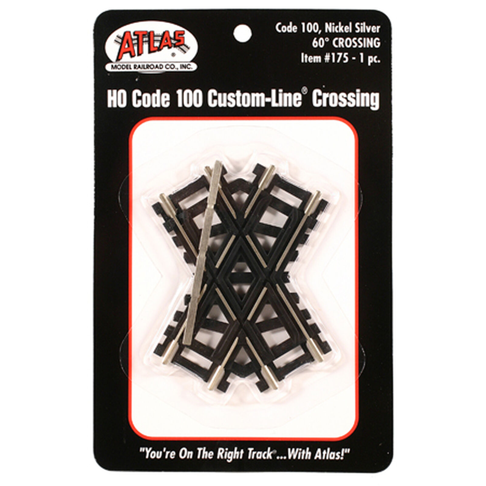 HO Code 100 60-Degree Custom Crossing