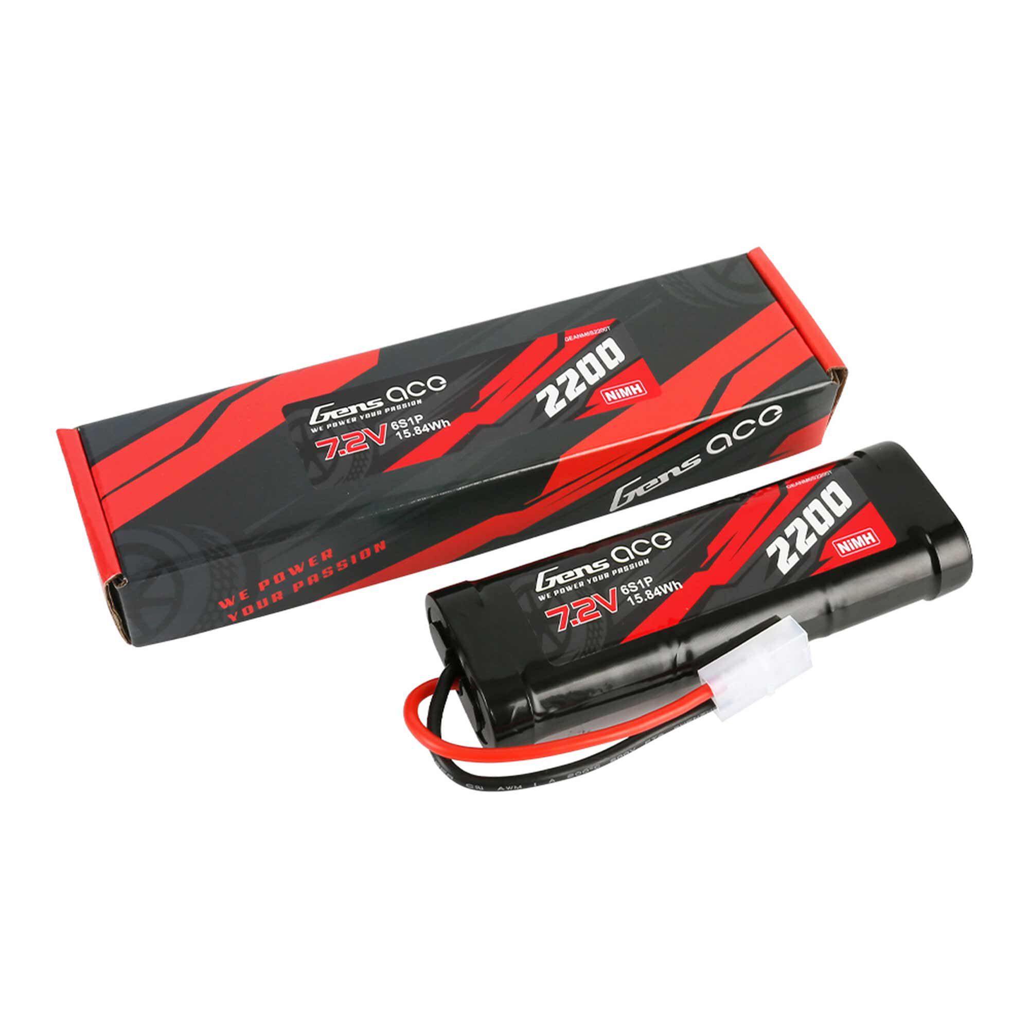 Gens ace 7.2V 2200mAh 6-Cell NiMH Battery: Tamiya | Tower Hobbies