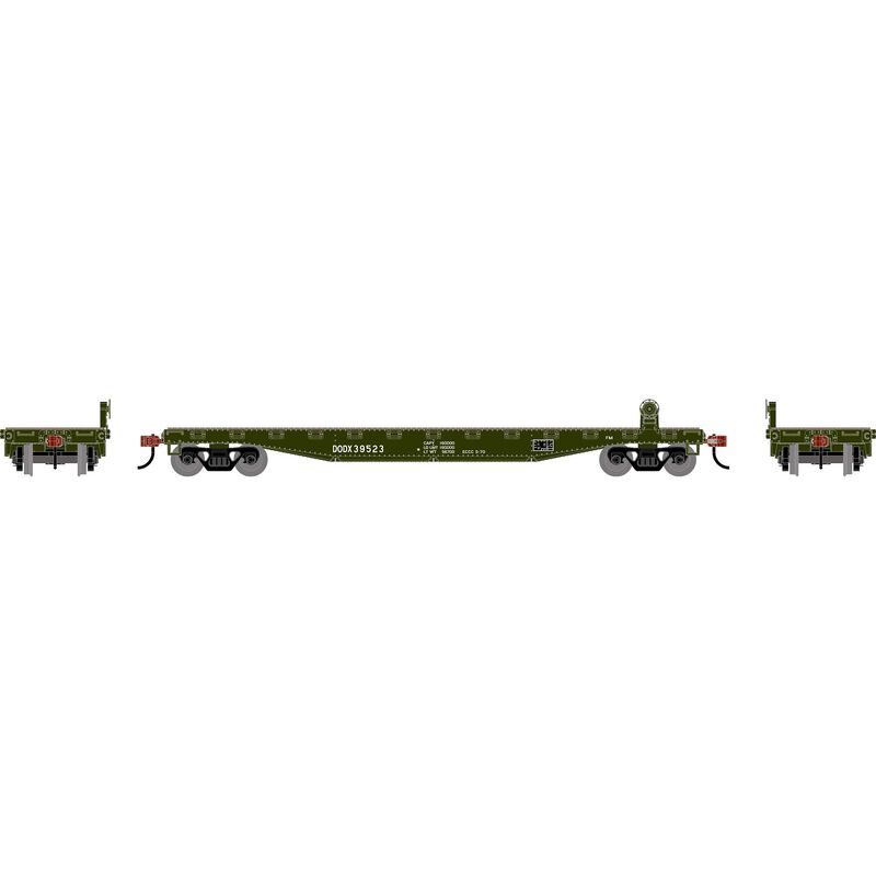 HO RND 50' Flat Car, DODX #39523