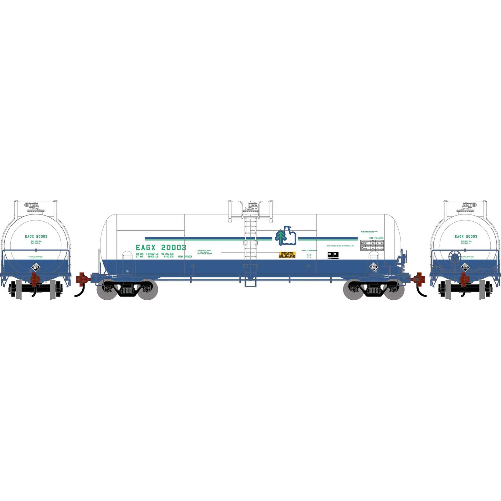 HO ATH RTC 20,900 Gallon Tank Car, EAGX #20003