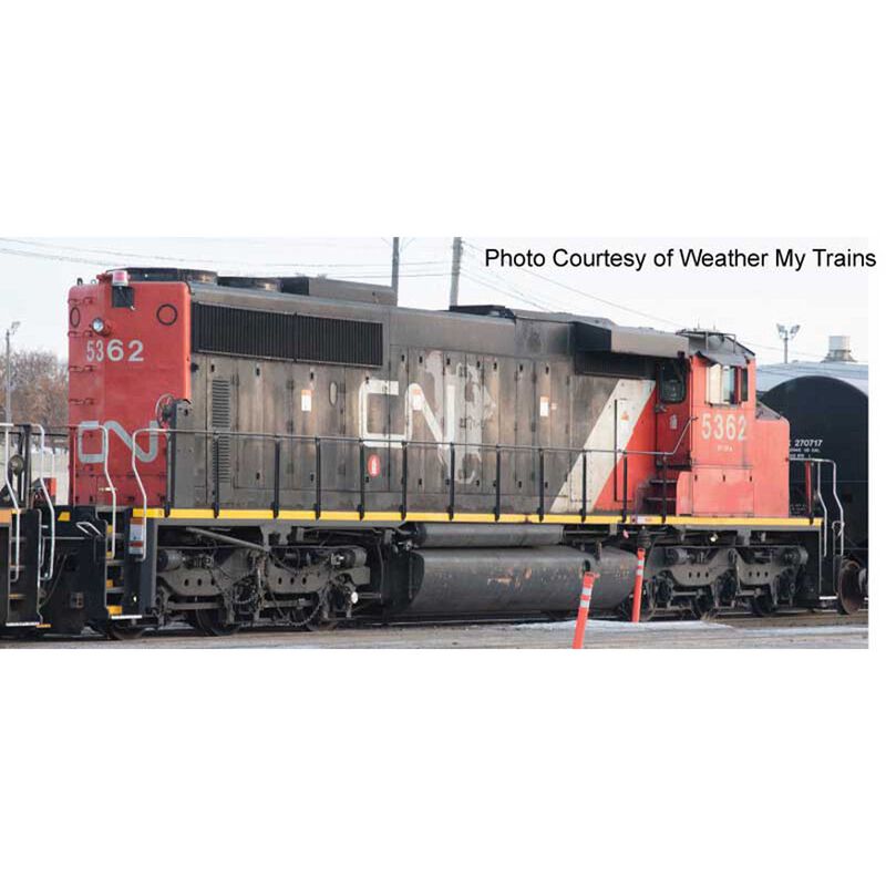 HO GMD SD40-2W Locomotive, CN NA Non Dynamic Map with Strobe #5362