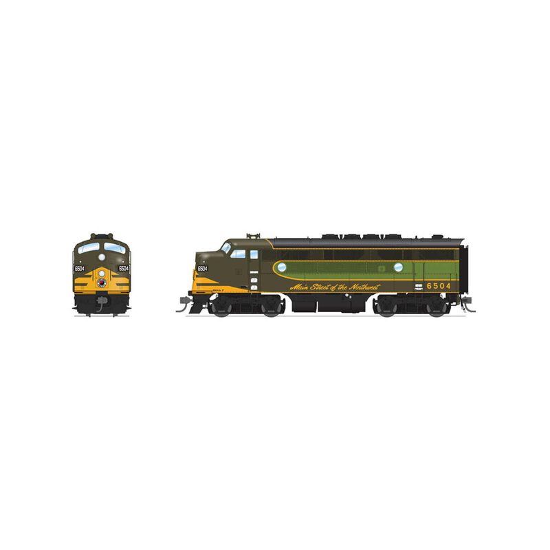 HO EMD F3A Locomotive, NP 6504A, Streamliner Scheme