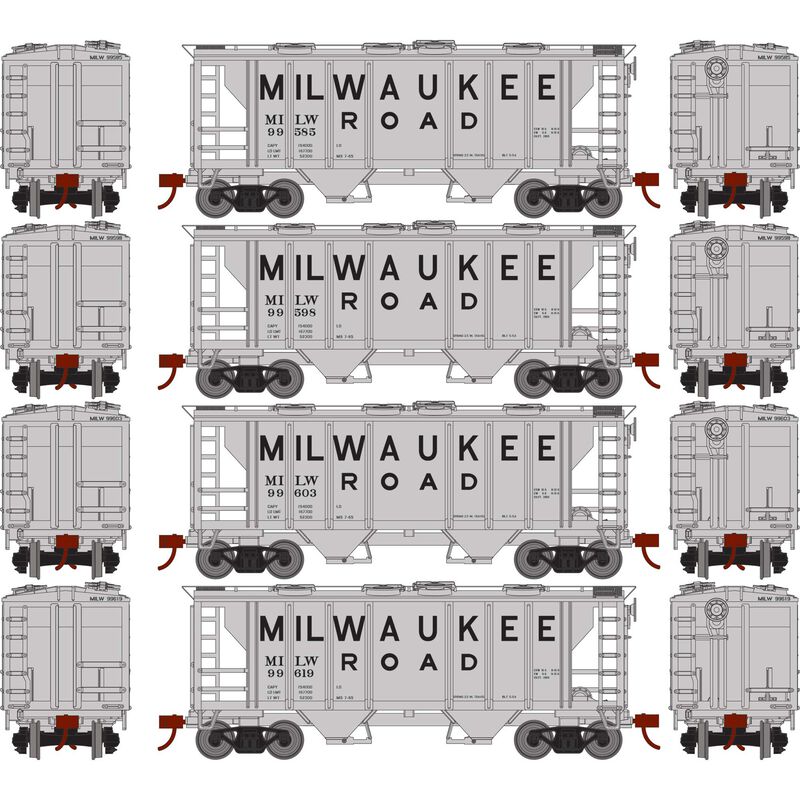 HO PS-2 2003 2-Bay Covered Hopper MILW (4)