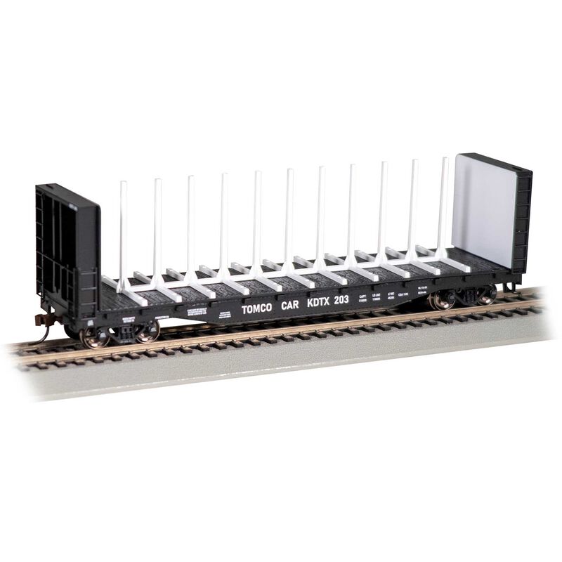 HO 52' Center-Beam Flatcar w/ Bulkheads - Tomco Car #203